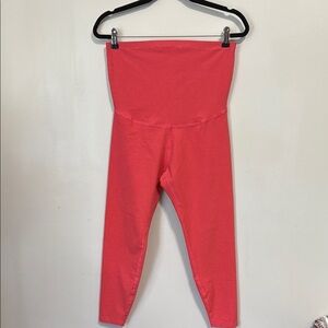 Beyond Yoga Beyond The Bump Maternity Leggings Space Dye Coral Pink Size XL
